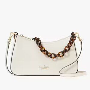NWT Kate Spade Madison Convertible White Crossbody and leopard print shoulder